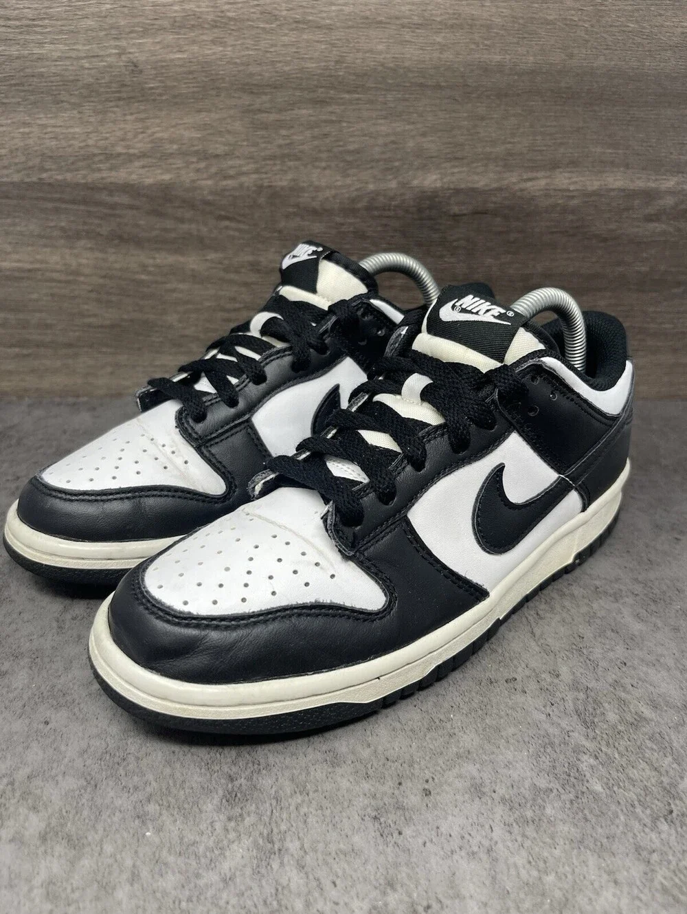 Nike Dunk Low Panda Sneakers Kids Size 6.5Y Black White Athletic Trainer